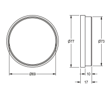 KWC Verlängerung, F5, für Schubrosette, 17 mm