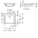 KWC Einzelwaschtisch, MEDCARE, MIRANIT, 650x150x550 mm,...