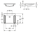 KWC Einzelwaschtisch, MEDCARE, MIRANIT, 650x150x550 mm,...