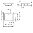 KWC Einzelwaschtisch, MEDCARE, MIRANIT, 650x150x550 mm,...