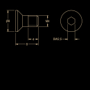 KWC Senkschraube, M4x8, Edelstahl, 2030073036