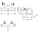 KWC Thermostat-wannenbatterie, F4, AP, Wannenauslauf und...