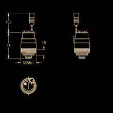 KWC Hygiene-magnetventilkartusche, F4, DN5, Bistabil, 6 VDC, 3600000214