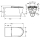 KWC T-WC, CAMPUS, Edelstahl, Wandhängend, 360x407x700 mm, Sitz Grau, Barrierefrei