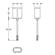 KWC Batteriefach, F3, mit Batterie 6 VDC