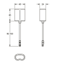 KWC Batteriefach, F3, mit Batterie 6 VDC