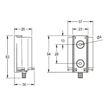 KWC Batteriefach, Halterung, Batterie 6 VDC