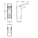 KWC Spender, MEDCARE, Edelstahl, AP, 82x287x223 mm,...