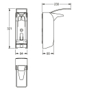 KWC Spender, MEDCARE, Edelstahl, AP, 94x321x230 mm,...