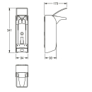 KWC Spender, MEDCARE, Edelstahl, AP, 94x341x170 mm,...