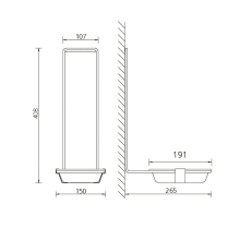 KWC Tropfschale, MEDACRE, Kunststoff, 150x408x265 mm, für Spender 1000ml