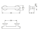 KWC Haltegriff, MEDCARE, Edelstahl, Grau, 300x79x84 mm,...