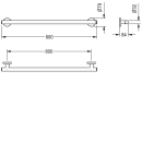 KWC Haltegriff, MEDCARE, Edelstahl, Grau, 900x79x84 mm,...
