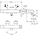 KWC Thermostat-wandbatterie, F5, EHM, Schwenkauslauf, 135...