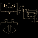 KWC Thermostat-wandbatterie, F5, EHM, Schwenkauslauf, 255...