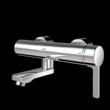 KWC Thermostat-wandbatterie, F5, EHM, Schwenkauslauf, 195 mm, Option C-modul