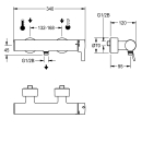 KWC Thermostat-wandbatterie, F5, EHM, für...