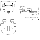 KWC Wandbatterie, F5, Elek, Thermostat, Schwenkausl, 200...