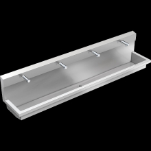 KWC Waschplatzeinheit, PLANOX, Edst, 2400x530x440 mm, 4xWandventil Hydr