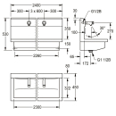 KWC Waschplatzeinheit, PLANOX, Edst, 2400x530x440 mm,...