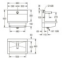 KWC Waschplatzeinheit, PLANOX, Edst, 600x530x440 mm,...