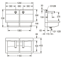 KWC Waschplatzeinheit, PLANOX, Edst, 1200x530x440 mm,...