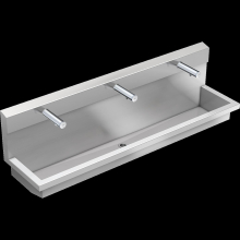 KWC Waschplatzeinheit, PLANOX, Edst, 1800x530x440 mm, 3xWandventil Elektron