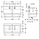 KWC Waschplatzeinheit, PLANOX, Edst, 1800x530x440 mm,...