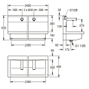 KWC Waschplatzeinheit, PLANOX, Edst, 2400x530x440 mm,...