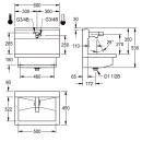 KWC Waschplatzeinheit, PLANOX, Edst, 600x530x440 mm,...