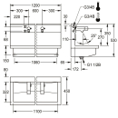 KWC Waschplatzeinheit, PLANOX, Edst, 1200x530x440 mm,...
