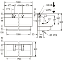 KWC Waschplatzeinheit, PLANOX, Edst, 1800x530x440 mm,...