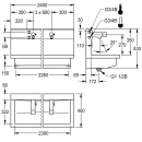 KWC Waschplatzeinheit, PLANOX, Edst, 2400x530x440 mm,...