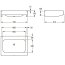 KWC Reihenwaschtisch, ANIMA, Edelstahl, 1400x170x514 mm,...