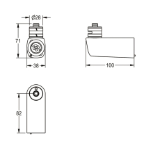 KWC Adapter, F5, für Wandbatterie, für Bauseitigen Sterilfilter, Edelstahl