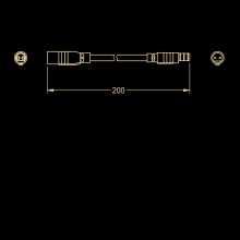 KWC Verlängerungskabel, F5, 2-polig, 200 mm, 3600007887