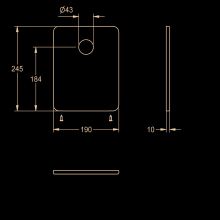 KWC Edelstahlabdeckplatte, F3, 190x245 mm, 3600008534