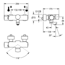 KWC Wandbatterie, F5, Hydr, Thermostat, Schwenkauslauf,...