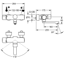 KWC Wandbatterie, F5, Hydr, Thermostat, Schwenkauslauf,...