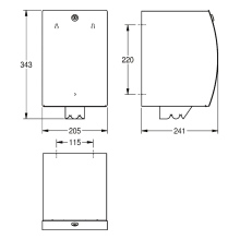 KWC Papierrollenbox, STRATOS, Edelstahl, Aufputz, 205x343x241 mm