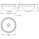 KWC Rundbecken, RONDO, Edelstahl, Hochglanz, 233x107 mm,...