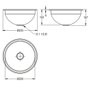 KWC Rundbecken, RONDO, Edelstahl, Sdm, 233x107 mm,...