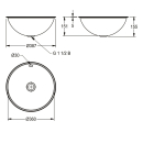 KWC Rundbecken, RONDO, Edelstahl, Hochglanz, 387x155 mm,...