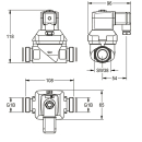 KWC Magnetventil, DN20, 230 VAC, 3600012736