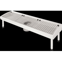KWC Stiefelreinigungsanlage, SIRIUS, MIRANIT, 2100x500x510 mm, Siphon, 3 Pl