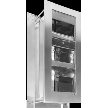 KWC Wc-dreifachrollenhalter, HEAVY DUTY, Edelstahl, Unterputz, 240x498x174 mm