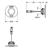 KWC Piezo-taster, A3000open, 2000104441
