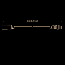 KWC Sensor-verlängerungskabel, A3000open, 4-polig, Länge 2 m