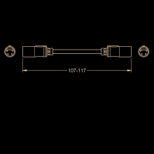 KWC Piezo-taster Adapterkabel, A3000open, Sensor 2/3, Länge 112 mm