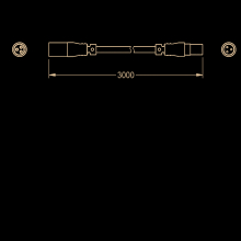 KWC Sensor-verlängerungskabel, A3000open, 3-polig, Länge 3 m
